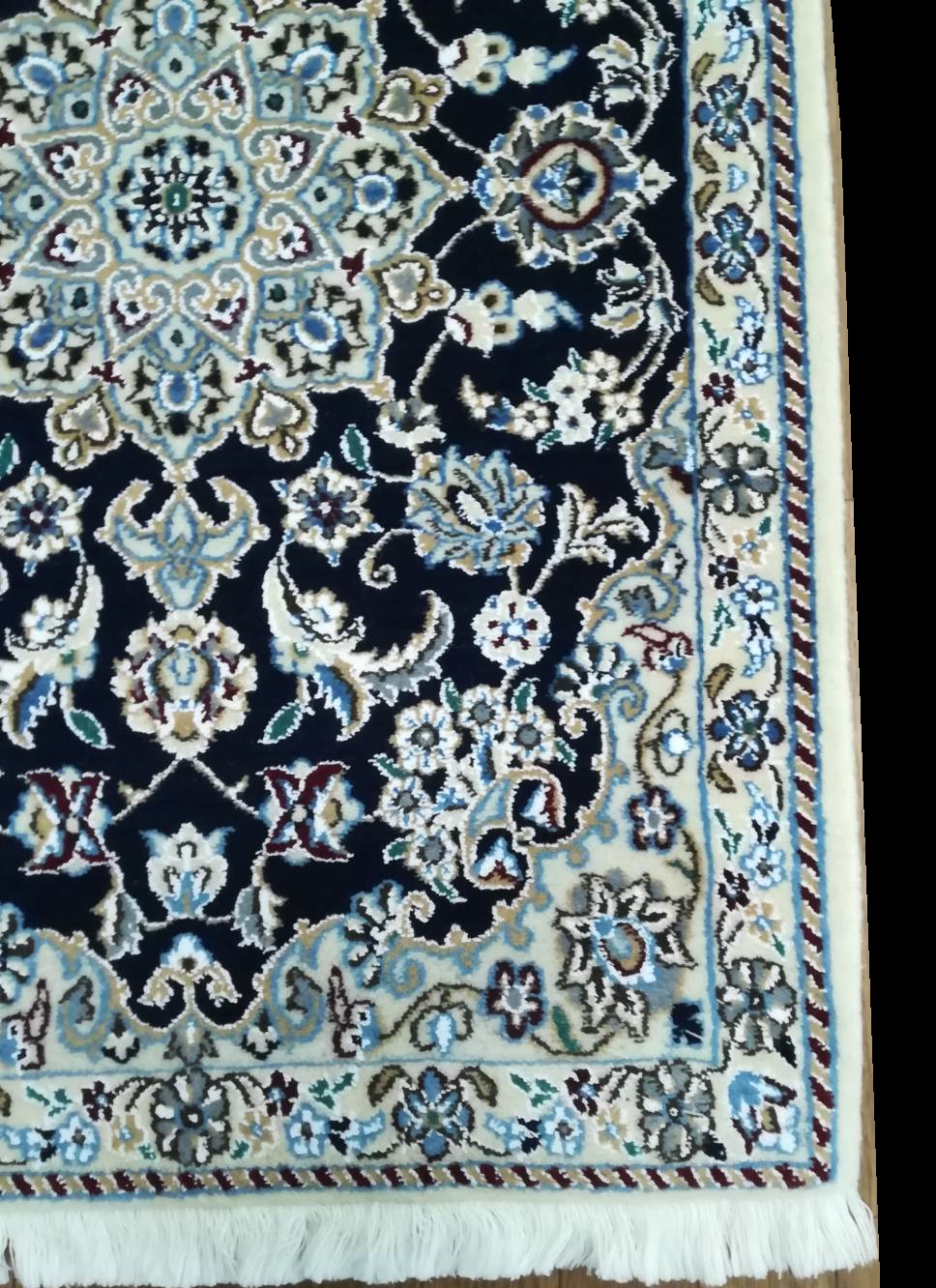 NS4112 ナイン 手織り ペルシャ絨毯 59×90