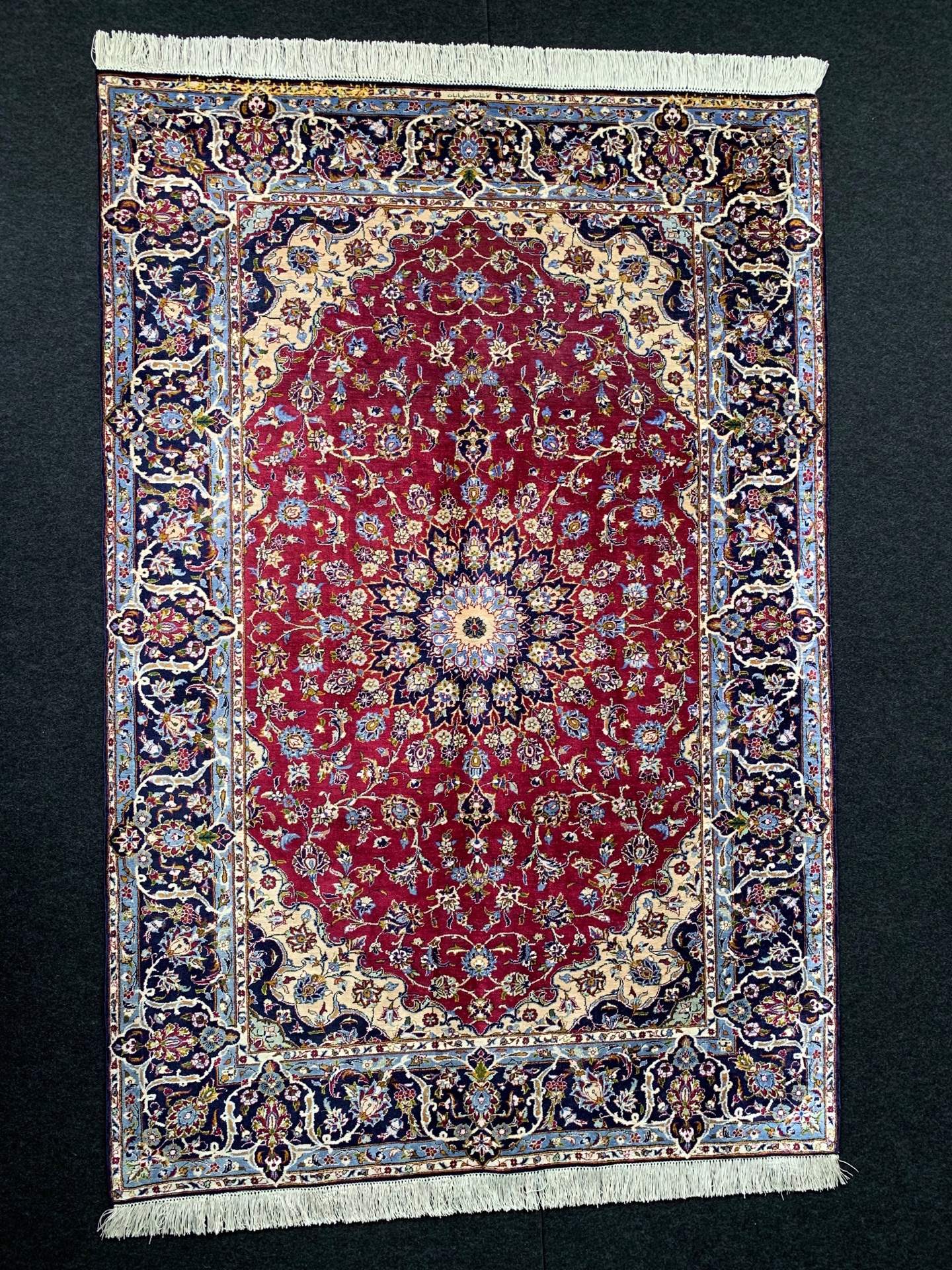 AK0227 カシャン 手織り ペルシャ絨毯 104×154