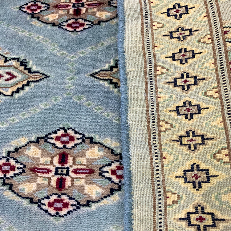 JA6703 パキスタン手織り絨毯 ハイクオリティ ブルー | じゅうたん売場 