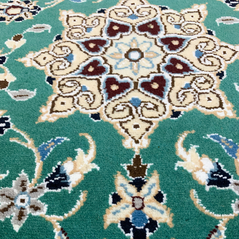 40017 ナイン ペルシャ絨毯 手織り 51×79
