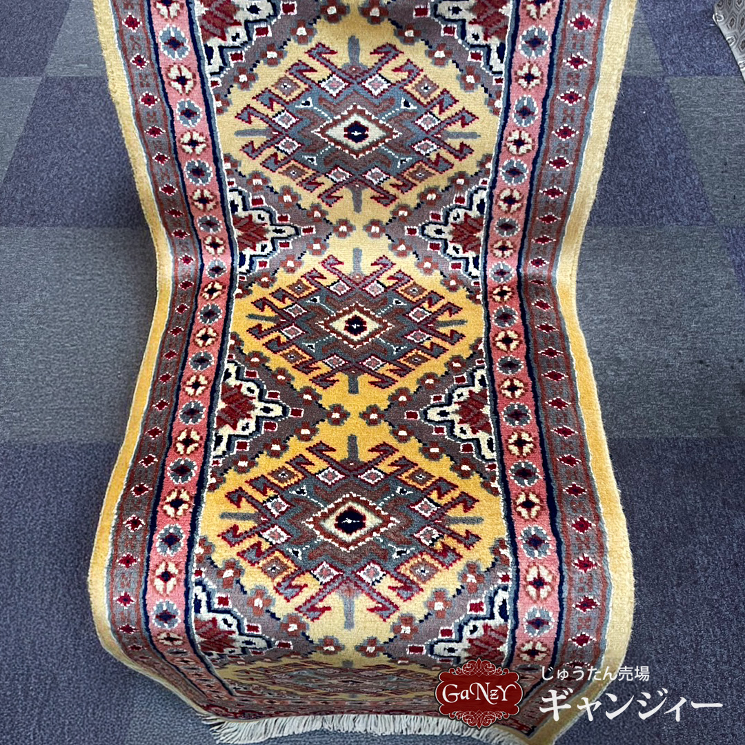 JA9530 パキスタン手織り絨毯 47×134