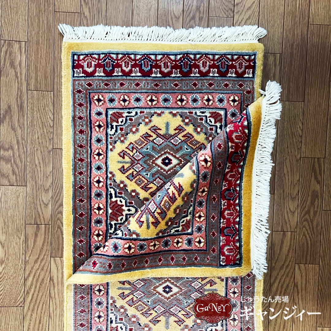 JA9530 パキスタン手織り絨毯 47×134